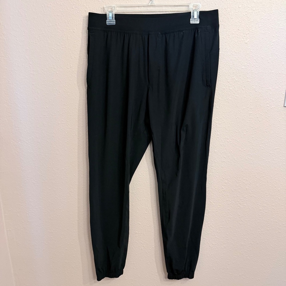 CRZ YOGA Women Black Studio Joggers Quick Dry Stretch Ankle Zip Pants Size M